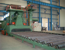 浙江宁波某造船厂船用钢板抛丸预处理线项目