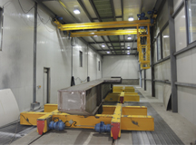 上海良时设计制造电梯部件环保干式喷漆烘干房设备