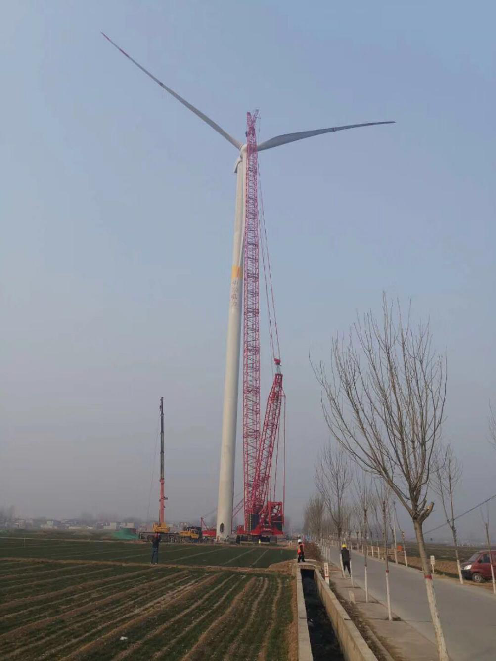 喜讯|具有良时防腐技术“基因”的风力发电塔架安装现场发来喜讯